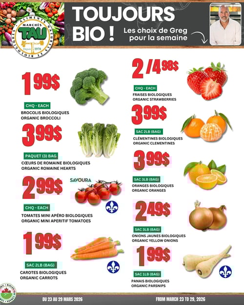 Circulaire TAU Marché d'alimentation Naturelle - Biologique - Page 1