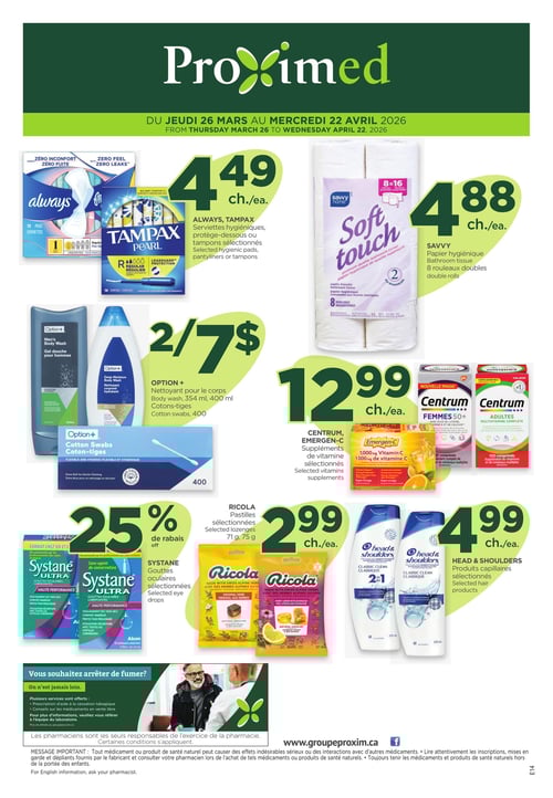 Circulaire Proxim - Proximed - Page 1