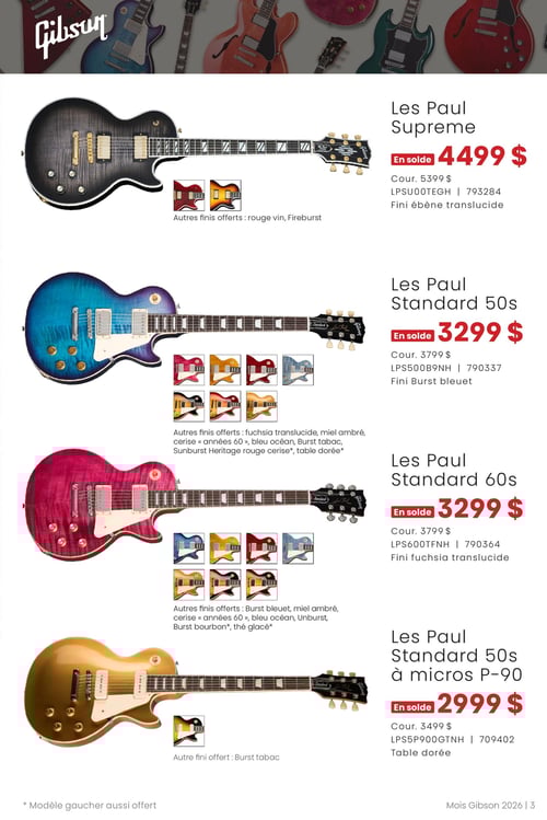 Circulaire Long & McQuade Instruments de Musique - Le mois Gibson - Page 3