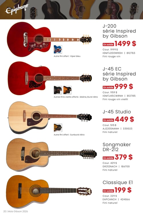 Circulaire Long & McQuade Instruments de Musique - Le mois Gibson - Page 20
