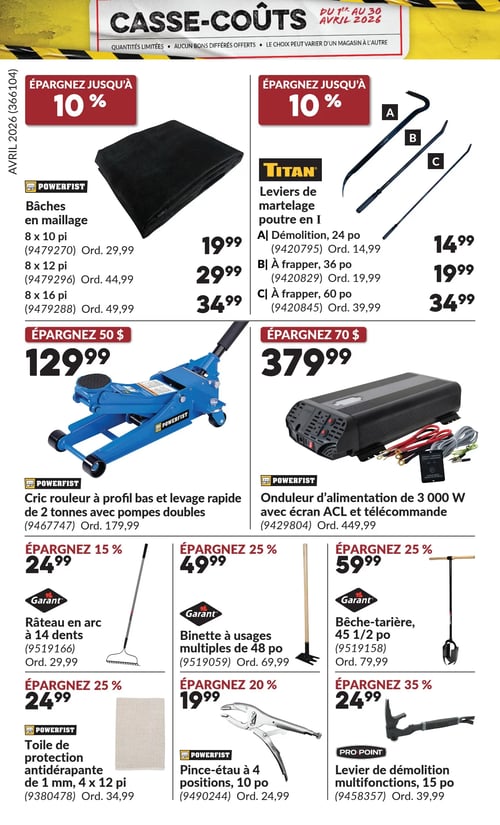 Circulaire Princess Auto - Casse-Coûts - Page 24