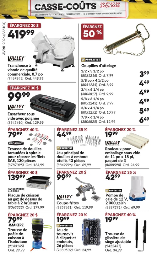 Circulaire Princess Auto - Casse-Coûts - Page 27