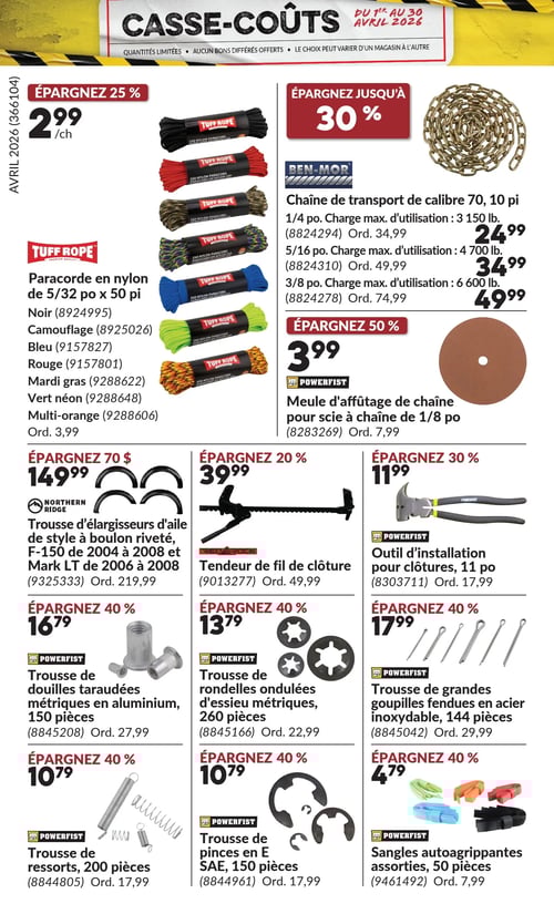 Circulaire Princess Auto - Casse-Coûts - Page 29