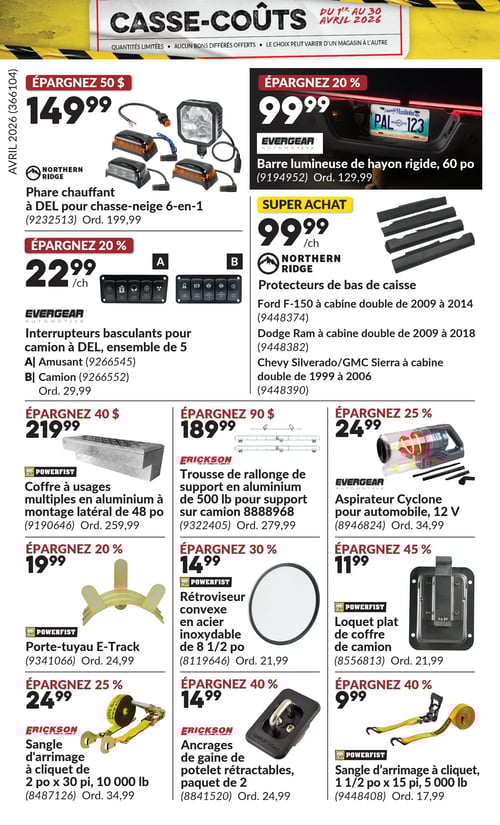 Circulaire Princess Auto - Casse-Coûts - Page 30