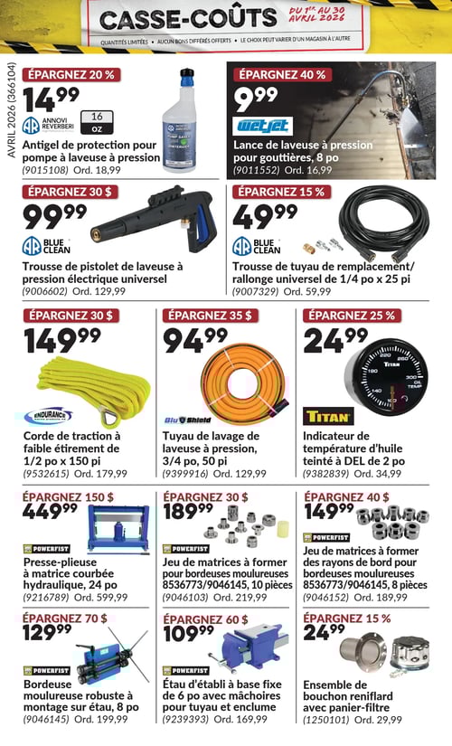 Circulaire Princess Auto - Casse-Coûts - Page 32