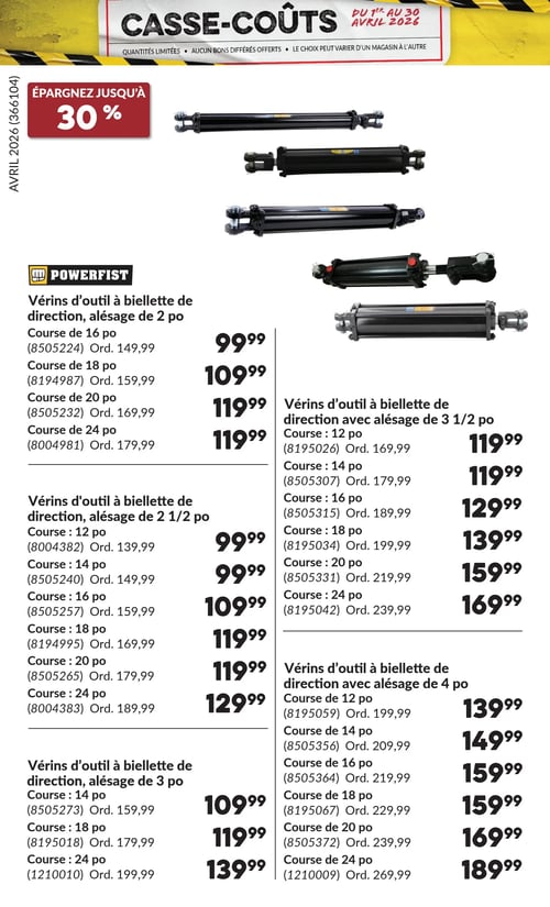 Circulaire Princess Auto - Casse-Coûts - Page 34