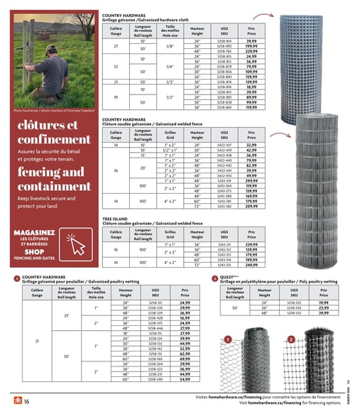 Circulaire Home Hardware - Vie à la ferme et rurale - Page 16