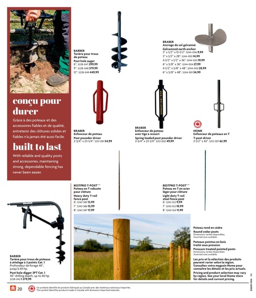 Circulaire Home Hardware - Vie à la ferme et rurale - Page 20