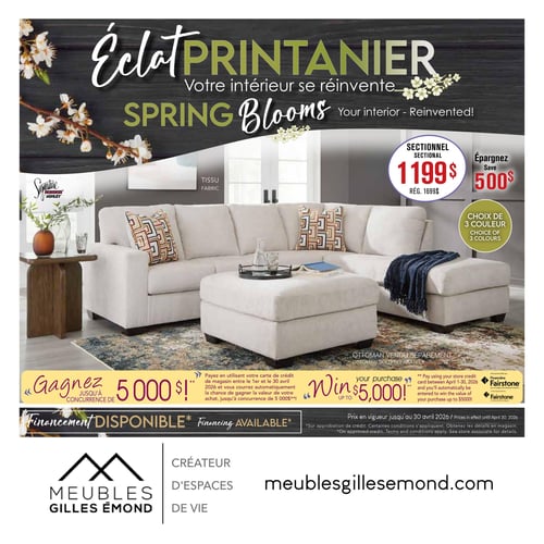 Circulaire Meubles Gilles Émond - Éclat printanier - Page 1