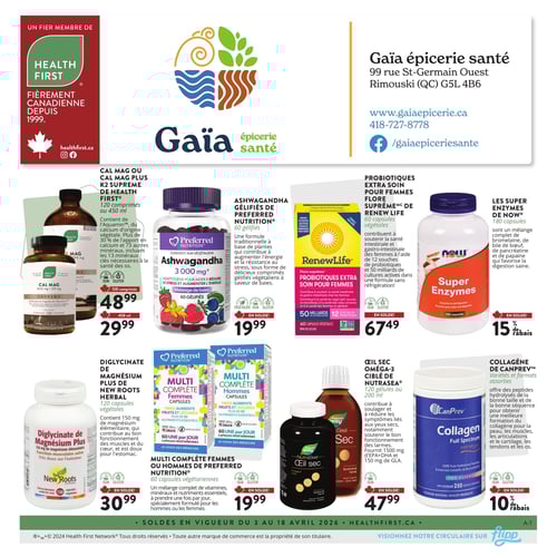 Circulaire Gaïa Épicerie Santé - Page 1