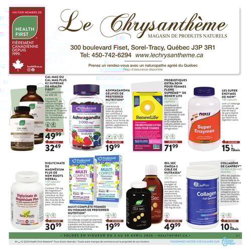 Circulaire Le Chrysanthème - Page 1