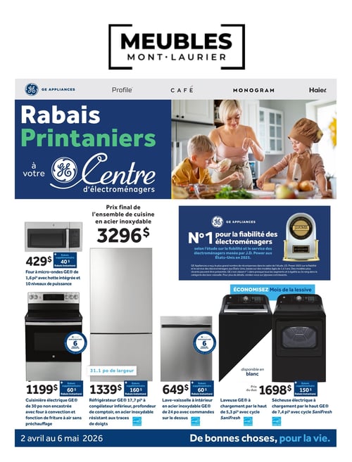 Circulaire Meubles Mont-Laurier - Rabais Printaniers - Page 1