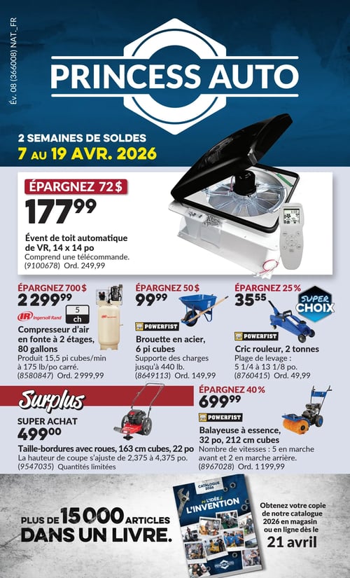 Circulaire Princess Auto - Page 1
