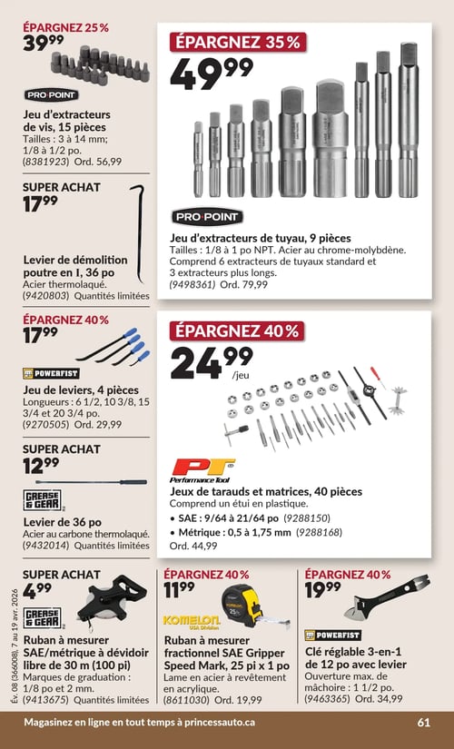 Circulaire Princess Auto - Page 67