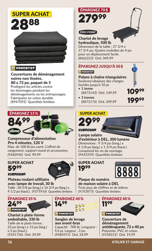 Circulaire Princess Auto - Page 82