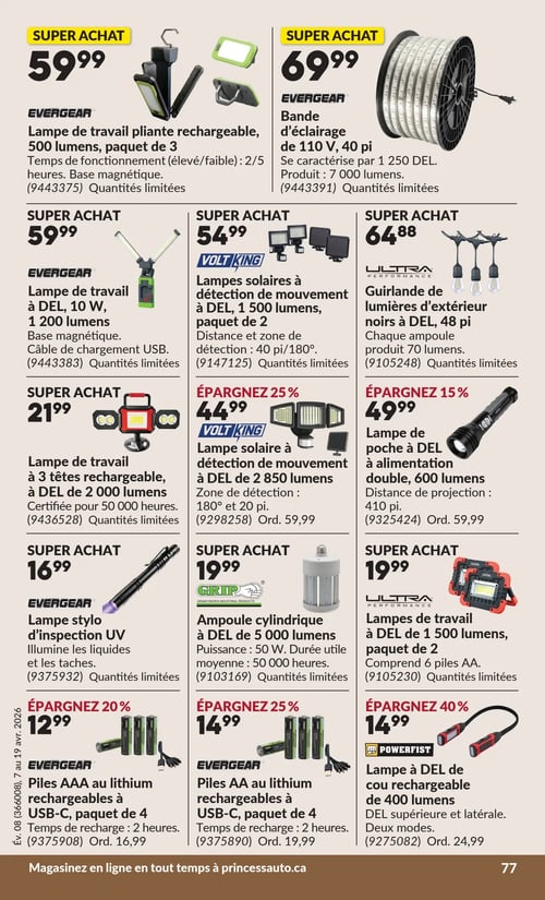 Circulaire Princess Auto - Page 83