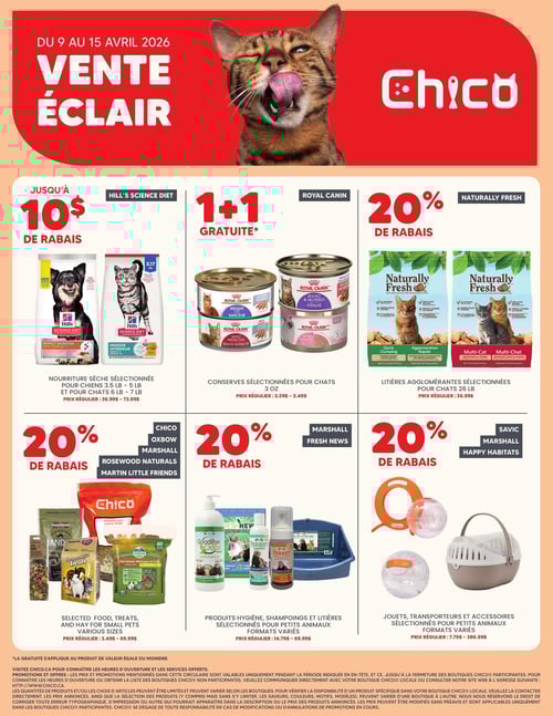 Circulaire Chico Boutique d'Animaux - Vente Éclair - Page 1