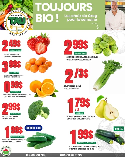 Circulaire TAU Marché d'alimentation Naturelle - Biologique - Page 1