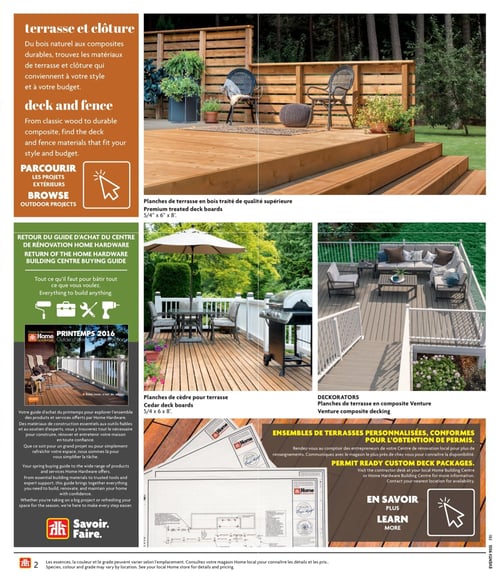 Circulaire Home Hardware - Guide de construction - Page 2