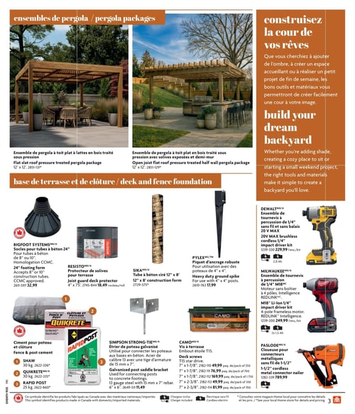 Circulaire Home Hardware - Guide de construction - Page 3