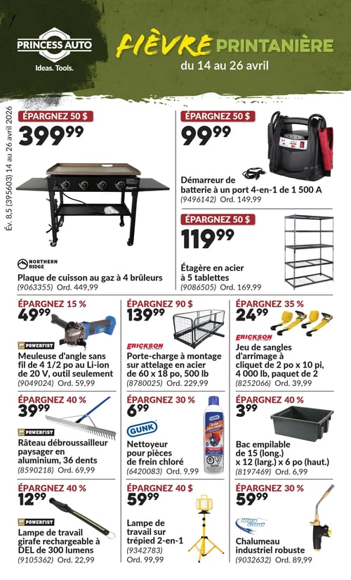 Circulaire Princess Auto - Fièvre Printanière - Page 1