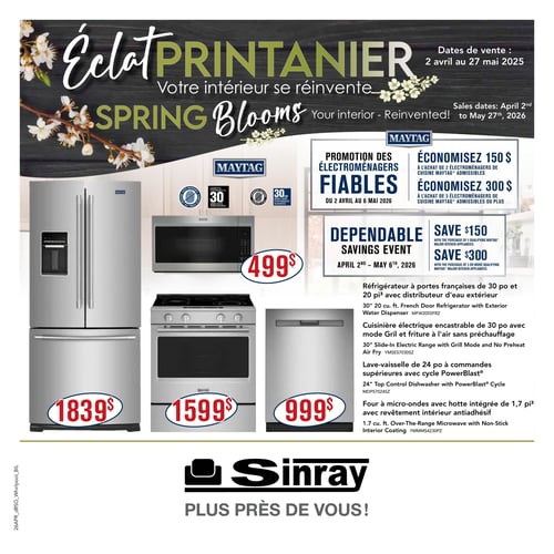 Circulaire Meubles Sinray - Électroménagers - Page 1
