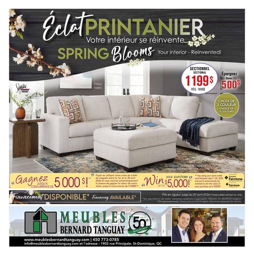 Circulaire Meubles Bernard Tanguay - Page 1