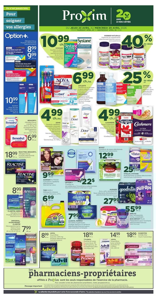 Circulaire Proxim - Page 1
