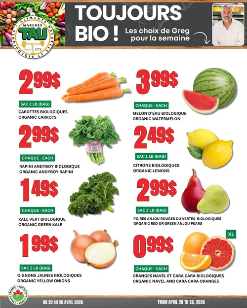 Circulaire TAU Marché d'alimentation Naturelle - Biologique - Page 1