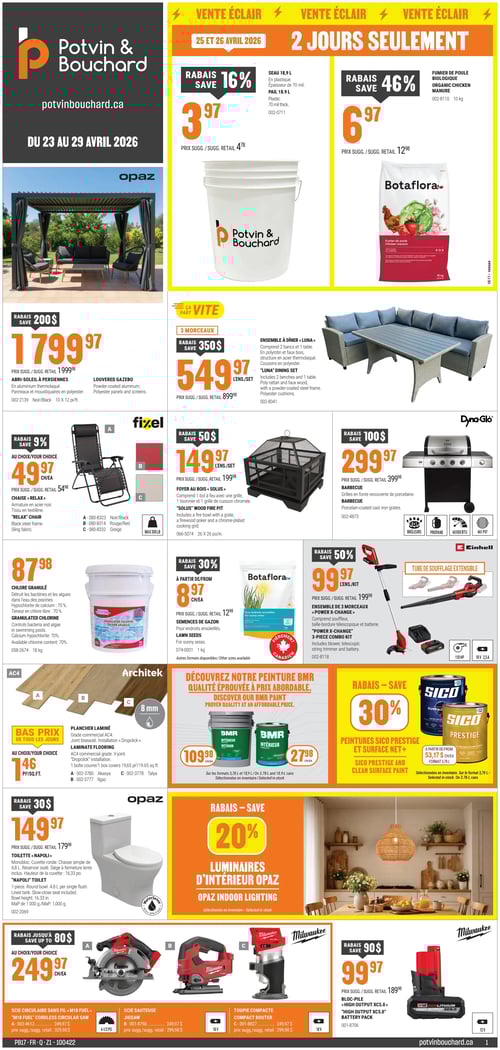 Circulaire Potvin & Bouchard - Page 1