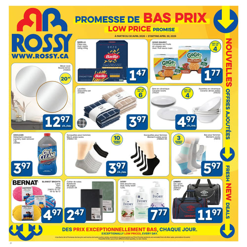 Circulaire Rossy - Promesse de bas prix - Page 1