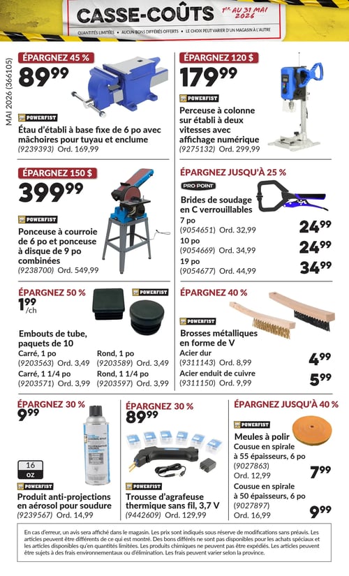 Circulaire Princess Auto - Casse-Coûts - Page 39