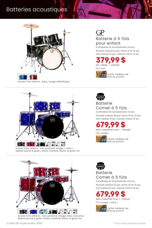 Circulaire Long & McQuade Instruments de Musique - Mois de la percussion - Page 2