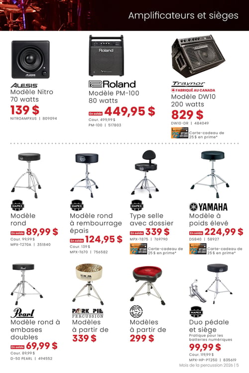 Circulaire Long & McQuade Instruments de Musique - Mois de la percussion - Page 5