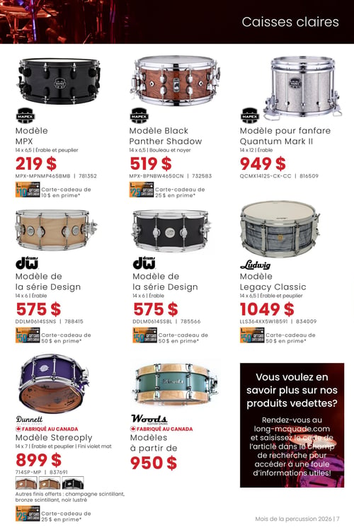 Circulaire Long & McQuade Instruments de Musique - Mois de la percussion - Page 7