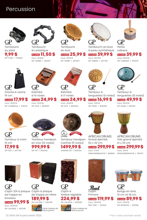 Circulaire Long & McQuade Instruments de Musique - Mois de la percussion - Page 12