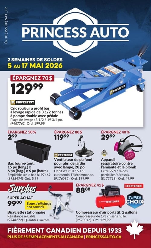 Circulaire Princess Auto - Page 1