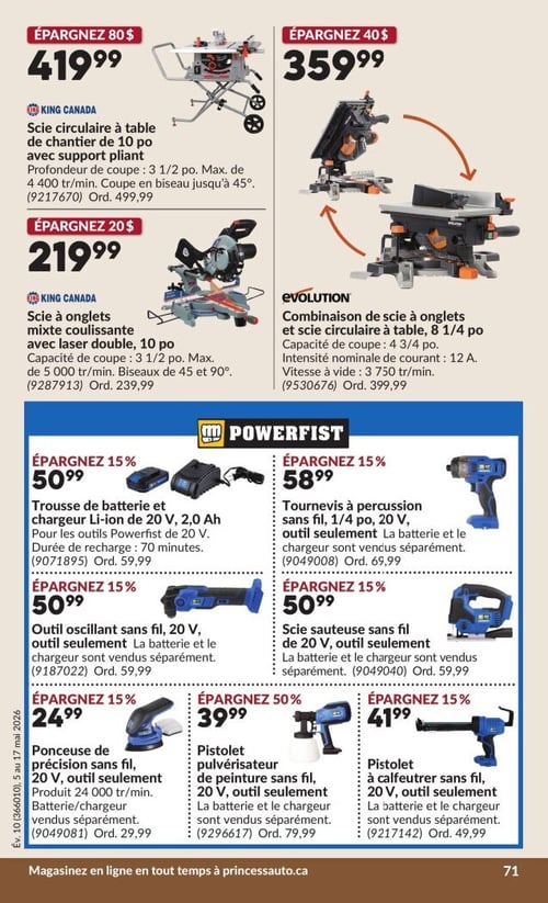 Circulaire Princess Auto - Page 81