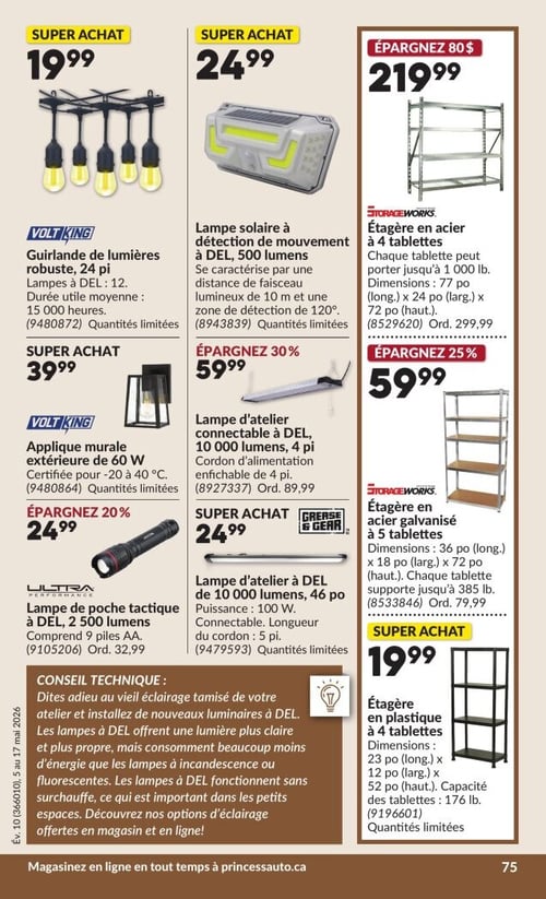 Circulaire Princess Auto - Page 85