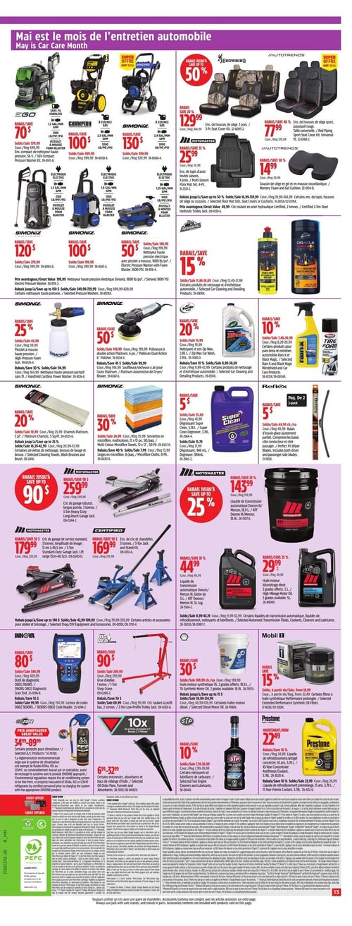 Circulaire Canadian Tire - Super Solde du Printemps - Page 13