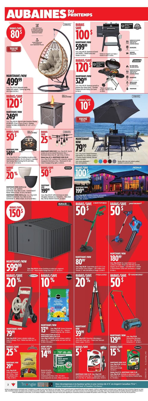 Circulaire Canadian Tire - Aubaines du Printemps - Page 2