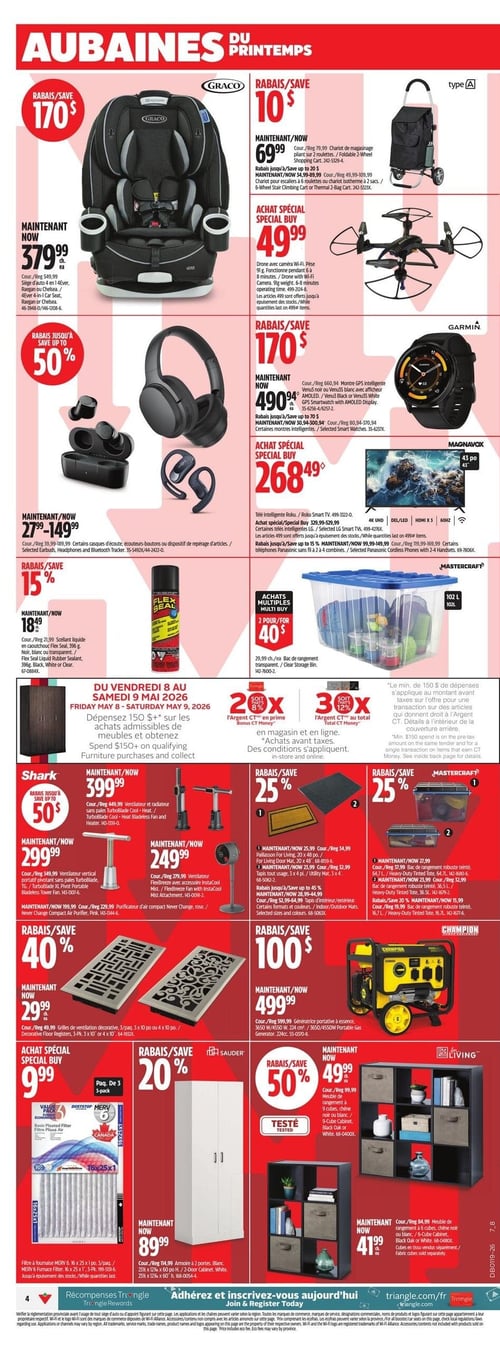 Circulaire Canadian Tire - Aubaines du Printemps - Page 4