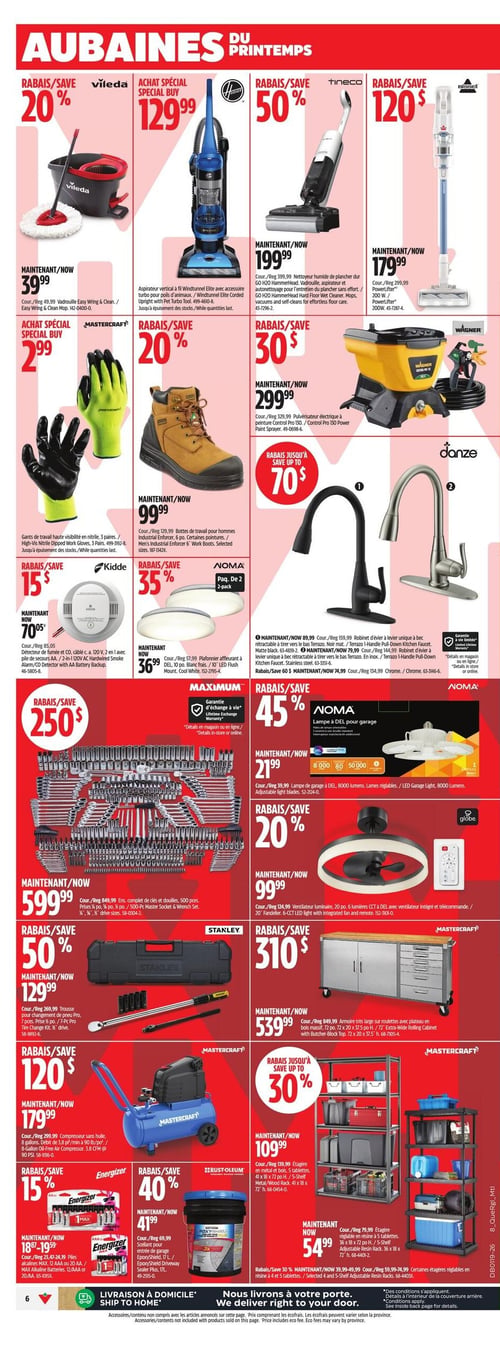 Circulaire Canadian Tire - Aubaines du Printemps - Page 6