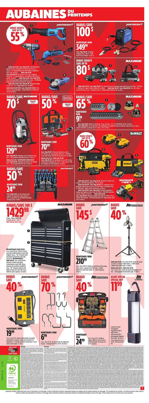 Circulaire Canadian Tire - Aubaines du Printemps - Page 7