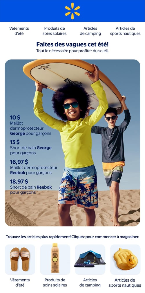 Circulaire Walmart - Faites des vagues cet été - Page 1