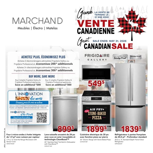 Circulaire Meubles Marchand - Vente Canadienne d'Électroménagers - Page 1