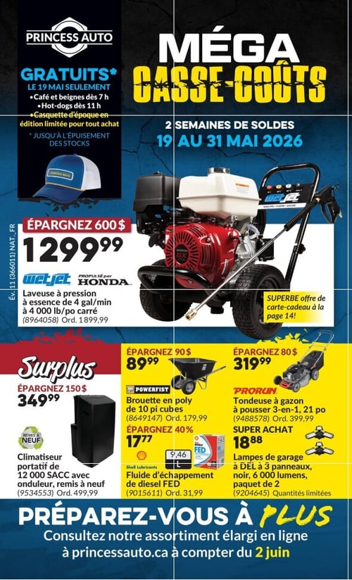 Circulaire Princess Auto - Méga Casse-coûts - Page 1