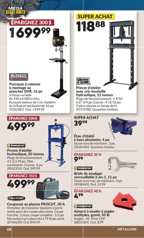 Circulaire Princess Auto - Méga Casse-coûts - Page 85