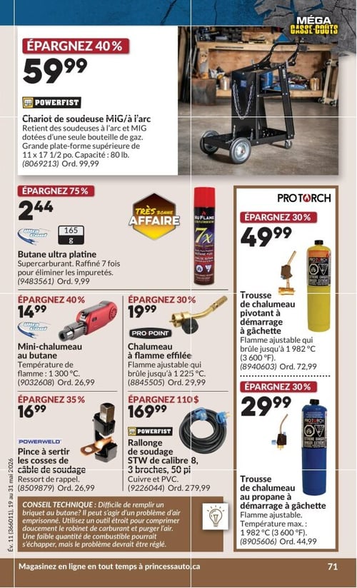 Circulaire Princess Auto - Méga Casse-coûts - Page 89