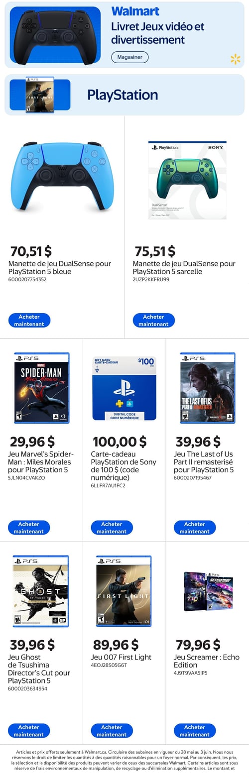Circulaire Walmart - Livret Jeux Vidéo et Divertissement - Page 1